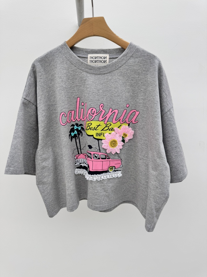 THORE韓國東大門代購女裝新品推薦休閑26春夏26夏季時尚T恤THORET恤圖色2