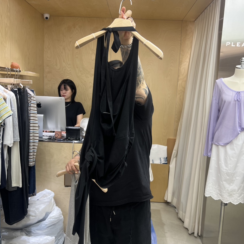 PLEASURE韓國直郵女士新款26春夏職業時尚推薦休閑吊帶背心PLEASURE吊帶/背心