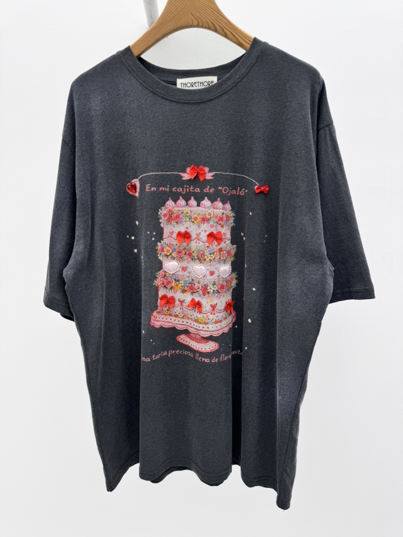 THORE韓國直郵女裝新款職業26春夏時尚26夏季休閑熱賣T恤THORET恤圖色2