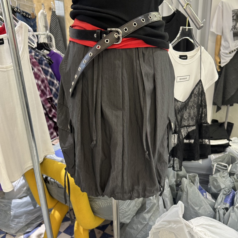 AMOUR韓國直郵女士新款時尚職業休閑人氣熱賣短裙不含腰帶AMOUR短裙圖色1