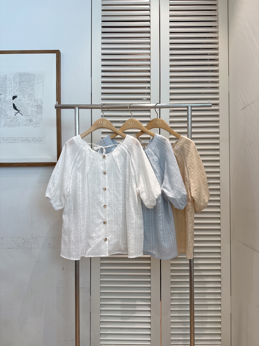 FAVE-L韓國直郵女士新款26春夏職業時尚人氣推薦襯衫蕾絲衫FAVE-L襯衫/蕾絲衫