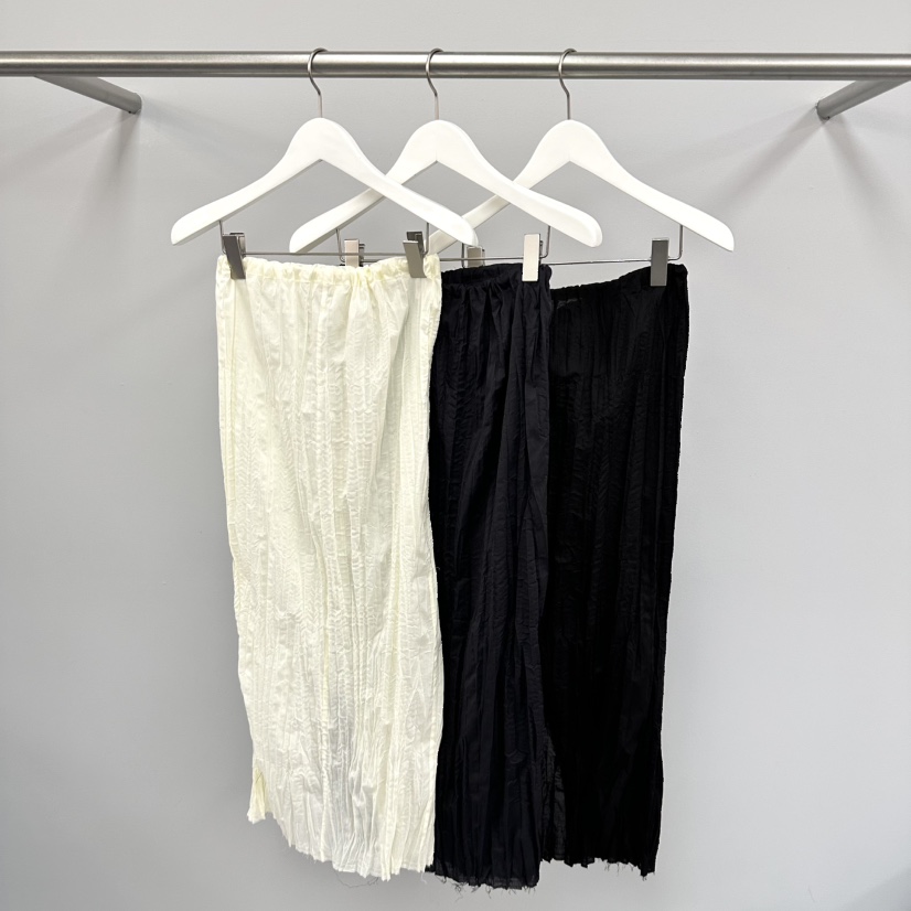 WATER/RIVER韓國直郵實拍女裝新款26夏季休閑長裙修身褶皺WATER/RIVER長裙