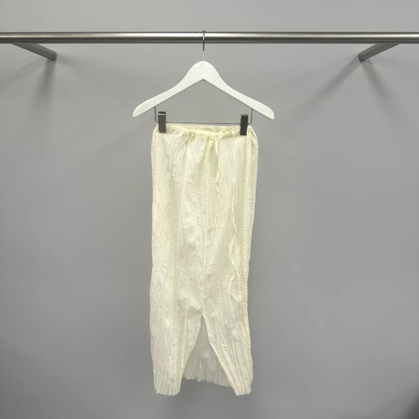 WATER/RIVER韓國直郵實拍女裝新款26夏季休閑長裙修身褶皺WATER/RIVER長裙