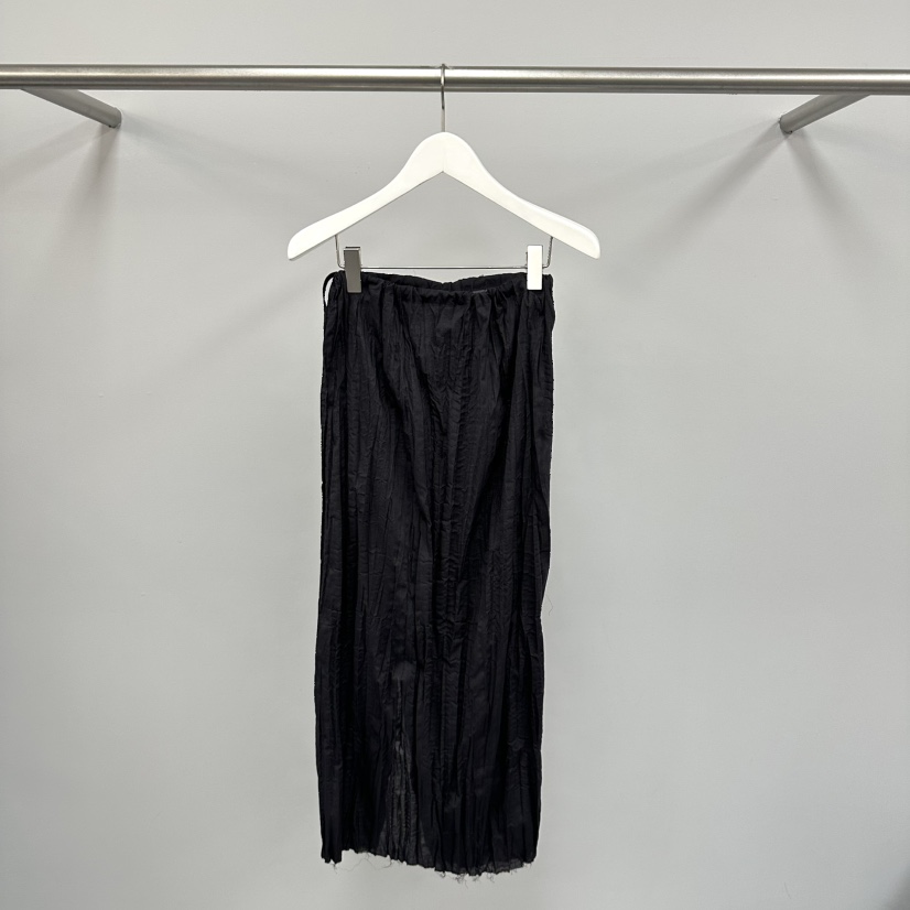 WATER/RIVER韓國直郵實拍女裝新款26夏季休閑長裙修身褶皺WATER/RIVER長裙圖色2墨色