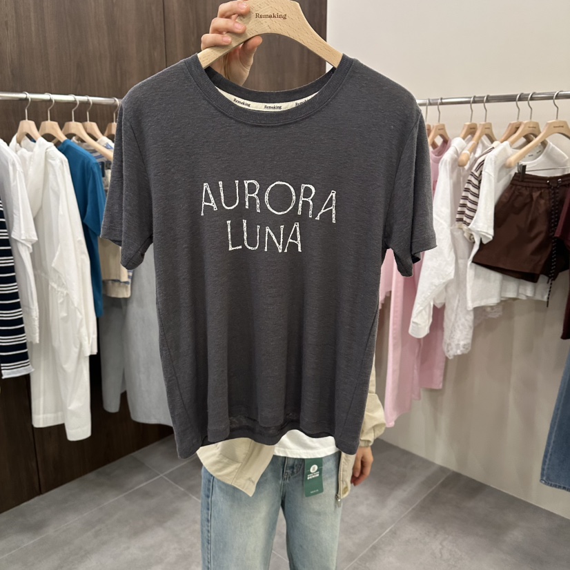 URBANSTORY/REMAKING東大門實拍韓國女裝新品休閑時尚T恤Remaking/URBANSTORYT恤圖色4