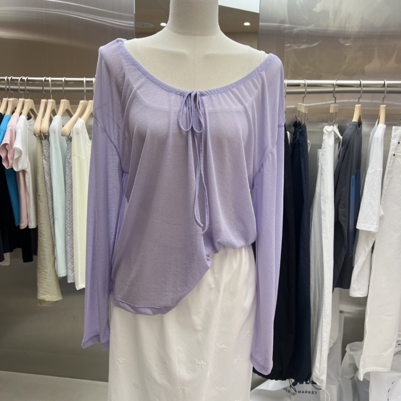 PLEASURE韓國代購女士新品休閑26春夏推薦26夏季人氣長袖T恤PLEASURE長袖T恤圖色1