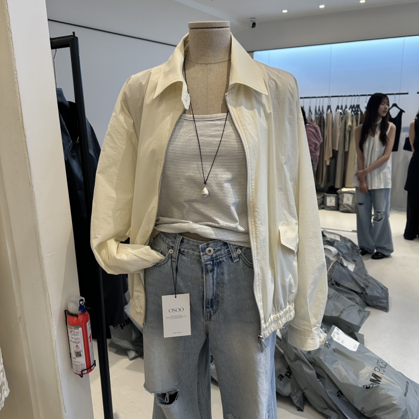 OSOO韓國東大門直郵女裝新品26春夏職業時尚推薦休閑夾克OSOO夾克圖色2奶油色