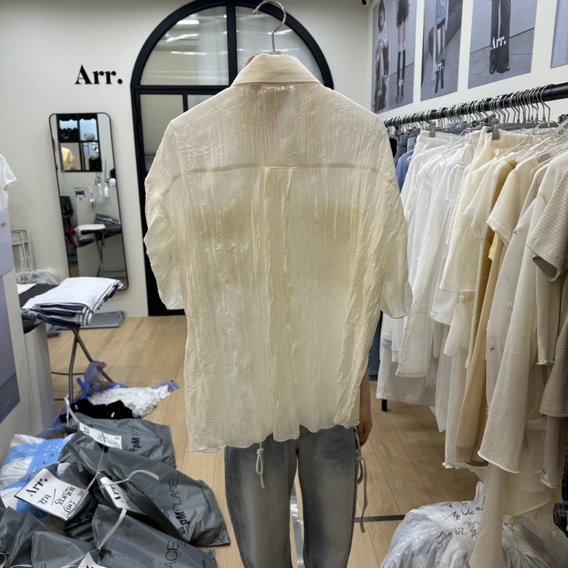 ARR韓國直郵女裝新款休閑熱賣26春夏人氣職業26夏季襯衫蕾絲衫ARR襯衫/蕾絲衫