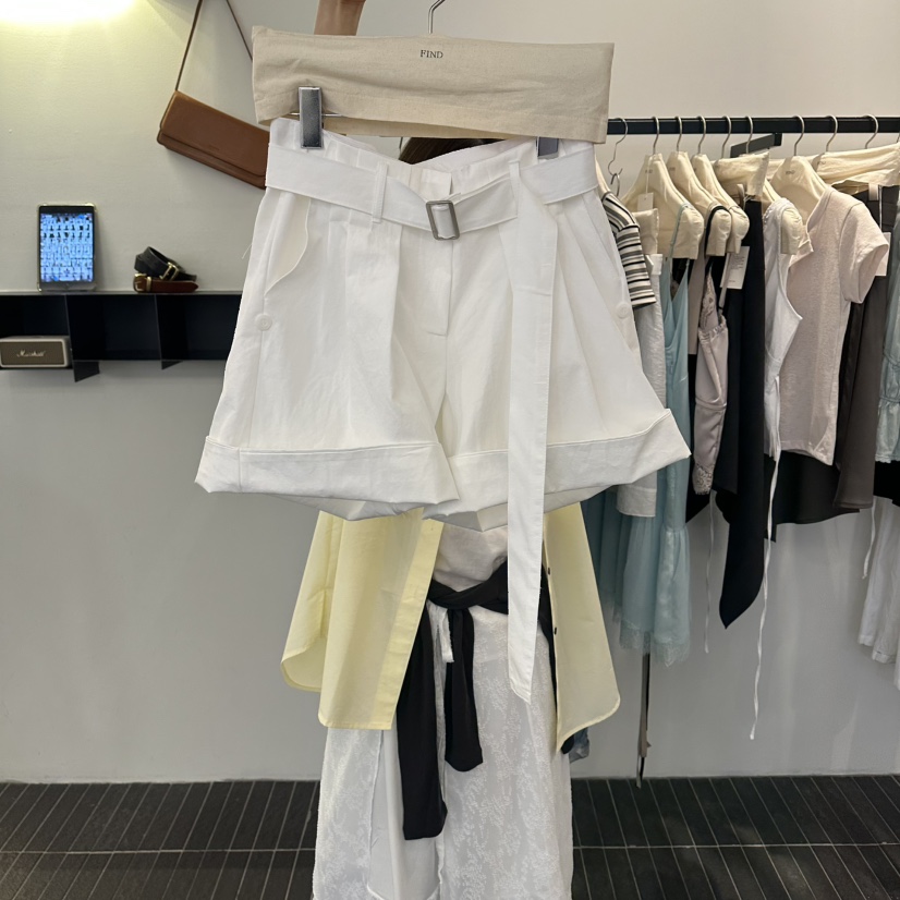 FIND-P韓國代購女裝新款人氣休閑26夏季熱賣推薦短褲含腰帶FIND-P短褲圖色2