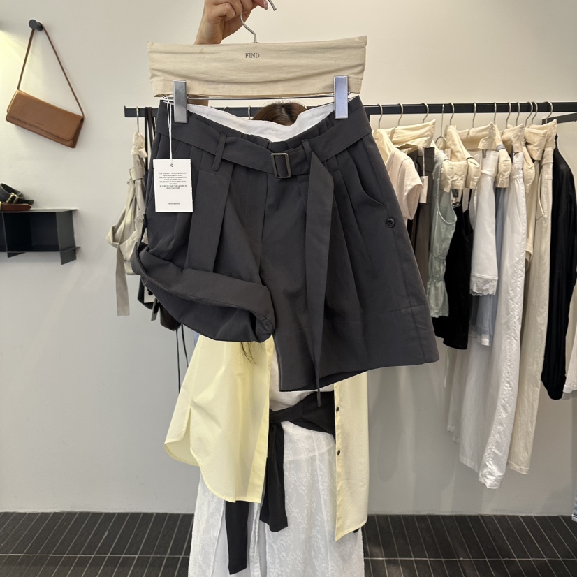 FIND-P韓國代購女裝新款人氣休閑26夏季熱賣推薦短褲含腰帶FIND-P短褲圖色3
