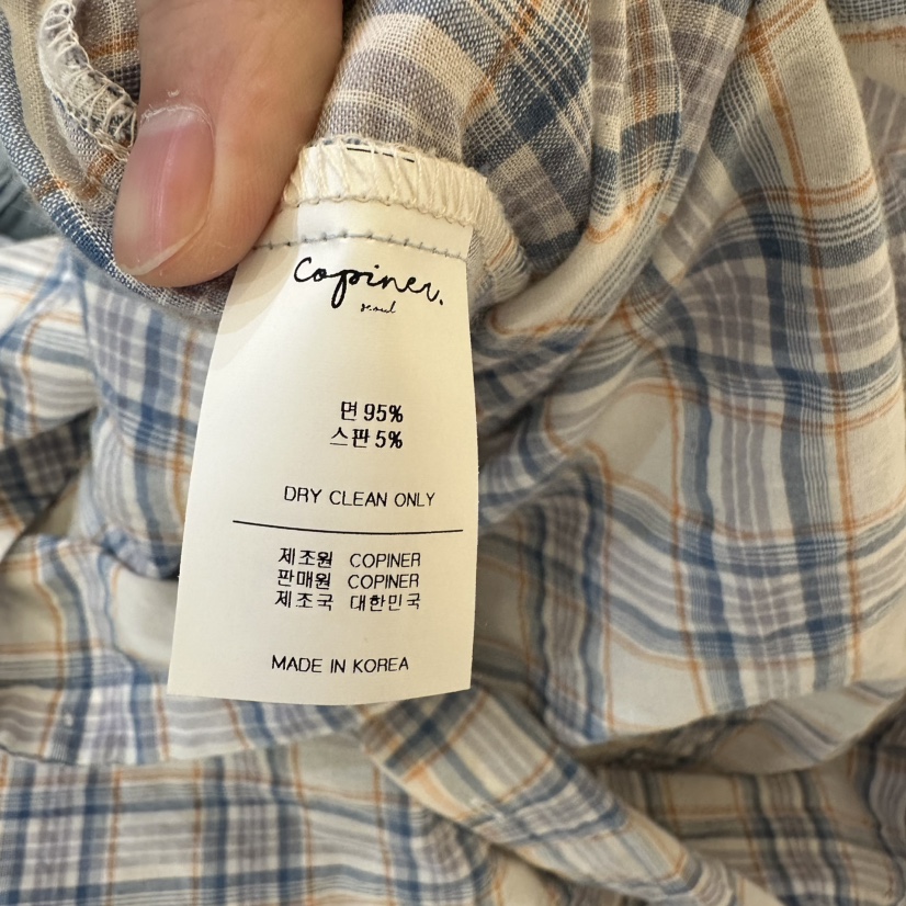 COPINER韓國直郵女裝新款休閑26夏季熱賣26春夏襯衫蕾絲衫COPINER襯衫/蕾絲衫