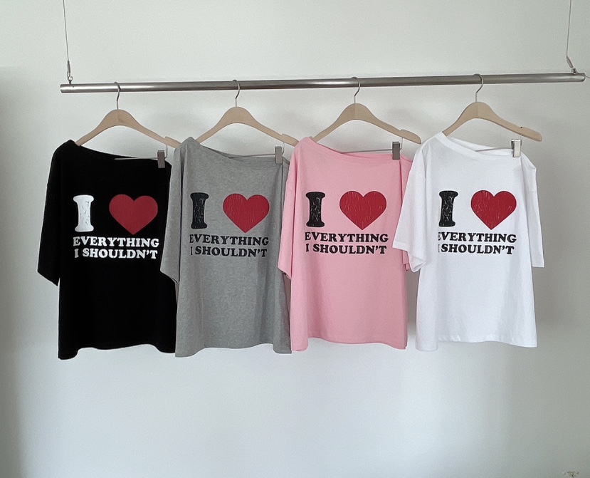 MINIQUEENS韓國直郵實拍女裝新品休閑職業時尚熱賣26春夏T恤MINIQUEENST恤