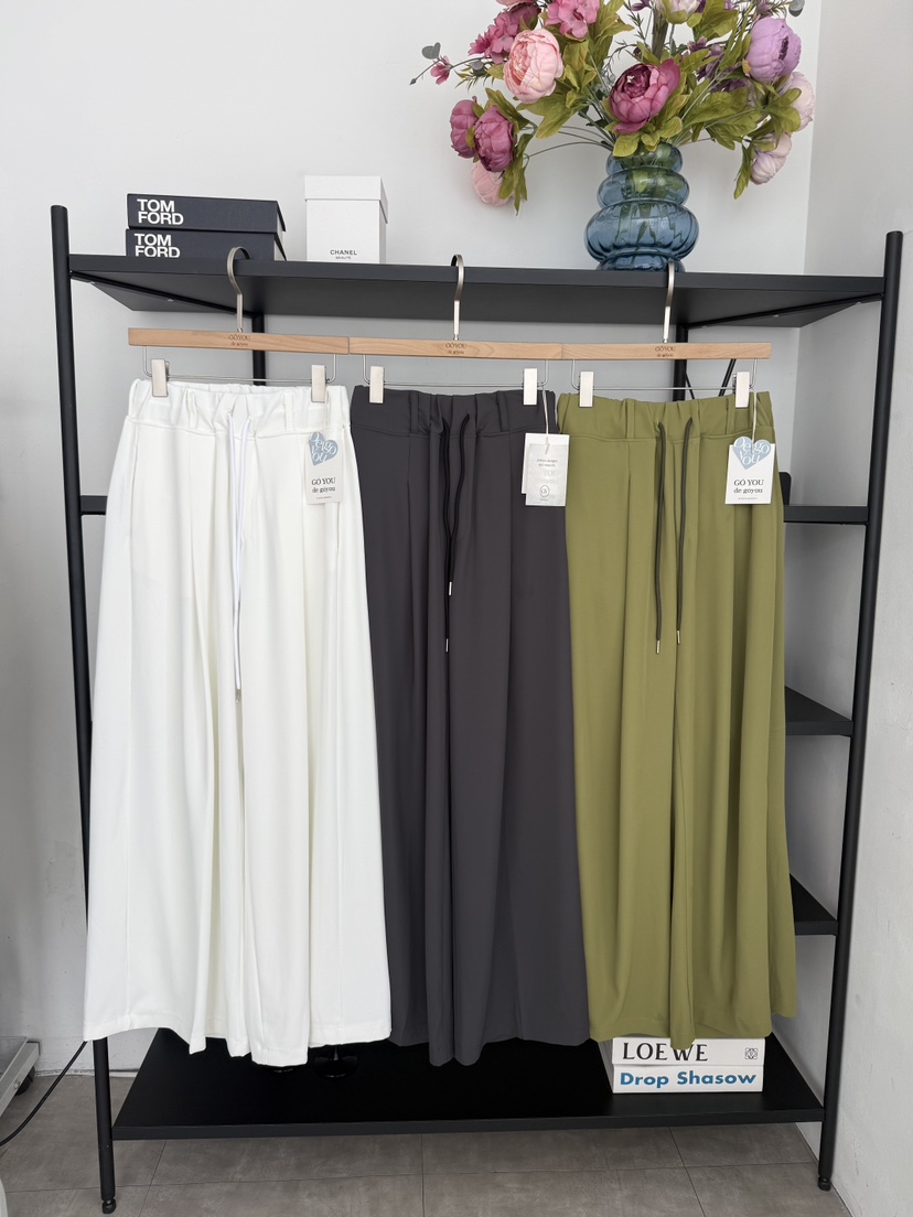 DE GO YOU韓國直郵女士新品休閑26春夏休閑褲闊腿褲寬松DE GO YOU休閑褲