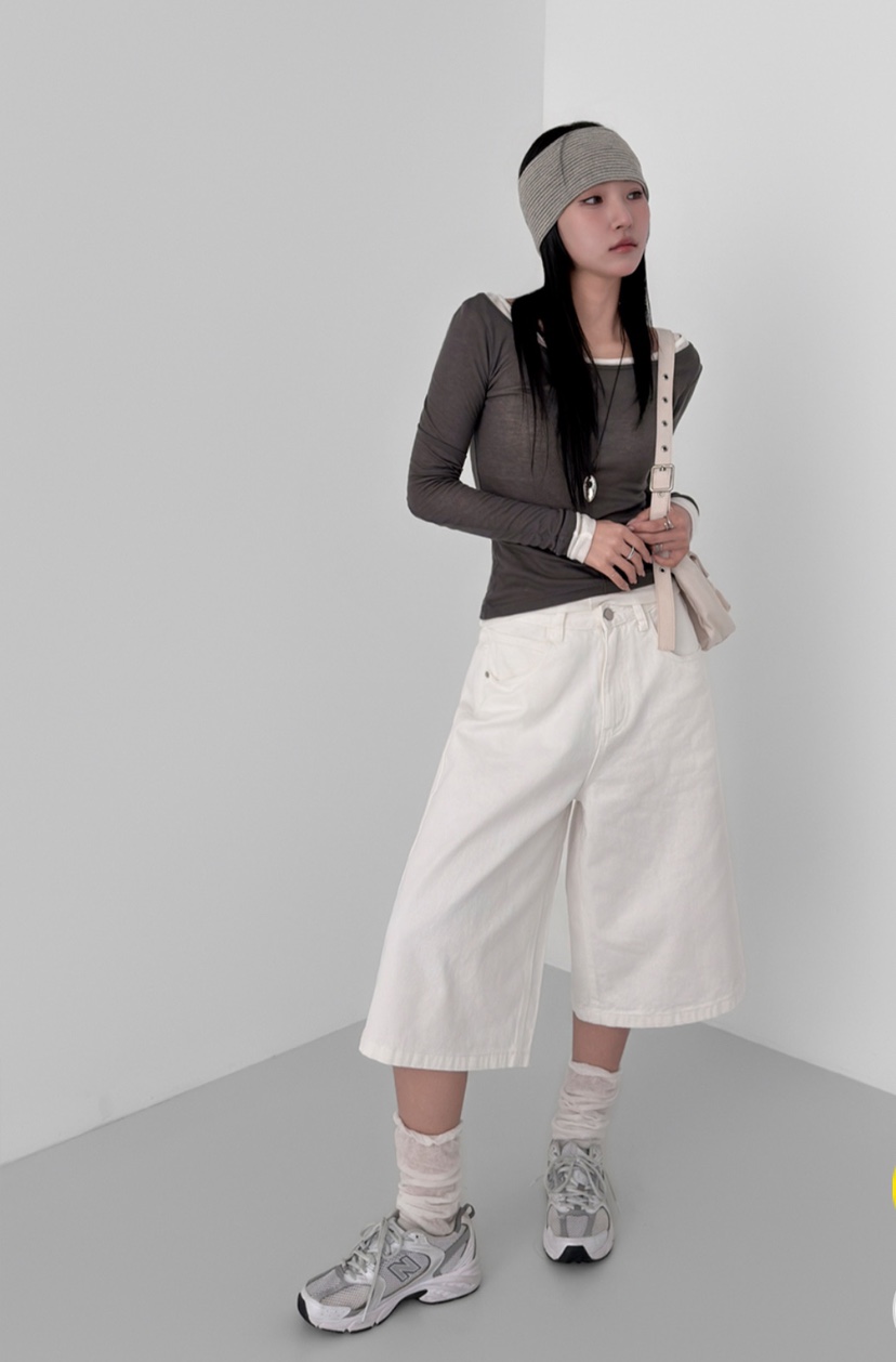 DE GO YOU東大門代購女裝新品人氣職業26春夏休閑短褲棉質DE GO YOU短褲