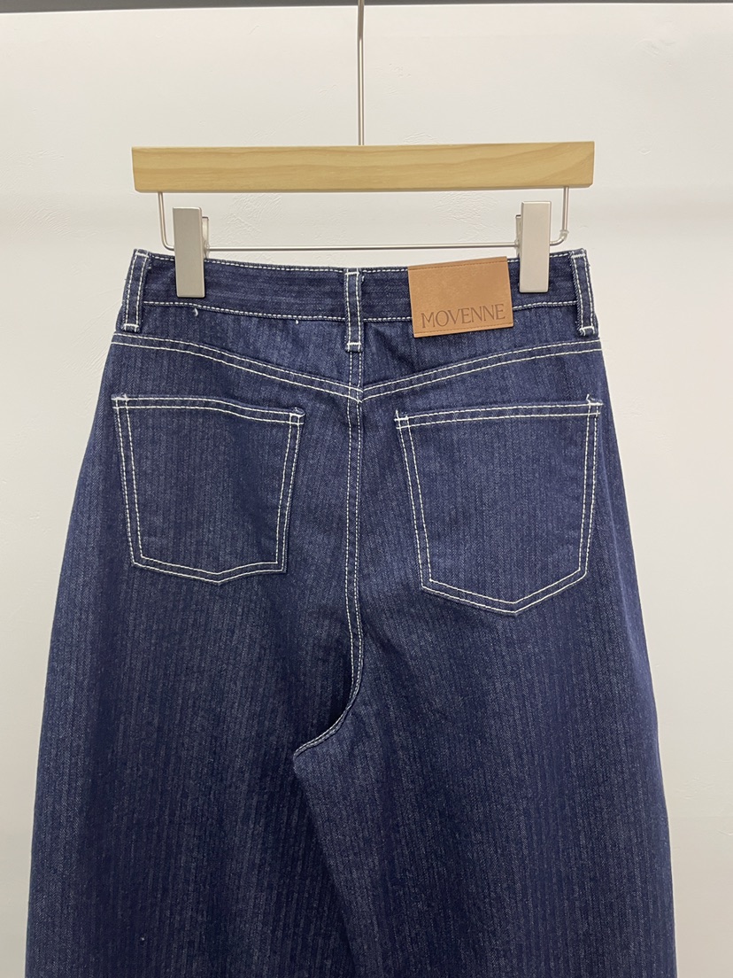 MOVENNE韓國直郵女士新品人氣26春夏26夏季職業休閑牛仔褲MOVENNE牛仔褲