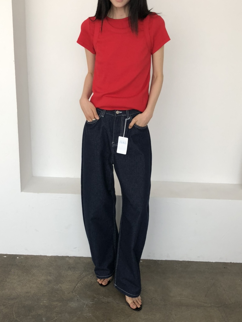 MOVENNE韓國直郵女士新品人氣26春夏26夏季職業休閑牛仔褲MOVENNE牛仔褲