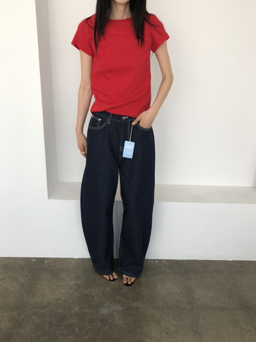 MOVENNE韓國直郵女士新品人氣26春夏26夏季職業休閑牛仔褲MOVENNE牛仔褲