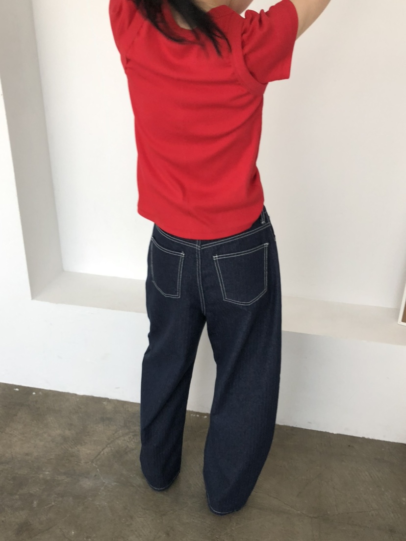 MOVENNE韓國直郵女士新品人氣26春夏26夏季職業休閑牛仔褲MOVENNE牛仔褲