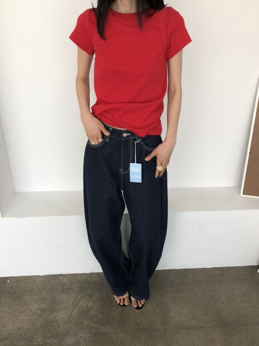 MOVENNE韓國直郵女士新品人氣26春夏26夏季職業休閑牛仔褲MOVENNE牛仔褲