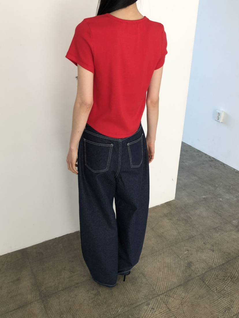 MOVENNE韓國直郵女士新品人氣26春夏26夏季職業休閑牛仔褲MOVENNE牛仔褲