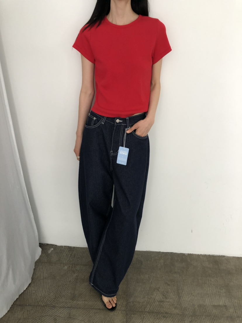 MOVENNE韓國直郵女士新品人氣26春夏26夏季職業休閑牛仔褲MOVENNE牛仔褲