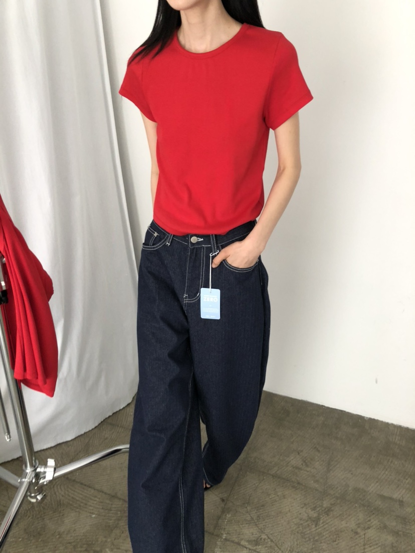 MOVENNE韓國直郵女士新品人氣26春夏26夏季職業休閑牛仔褲MOVENNE牛仔褲