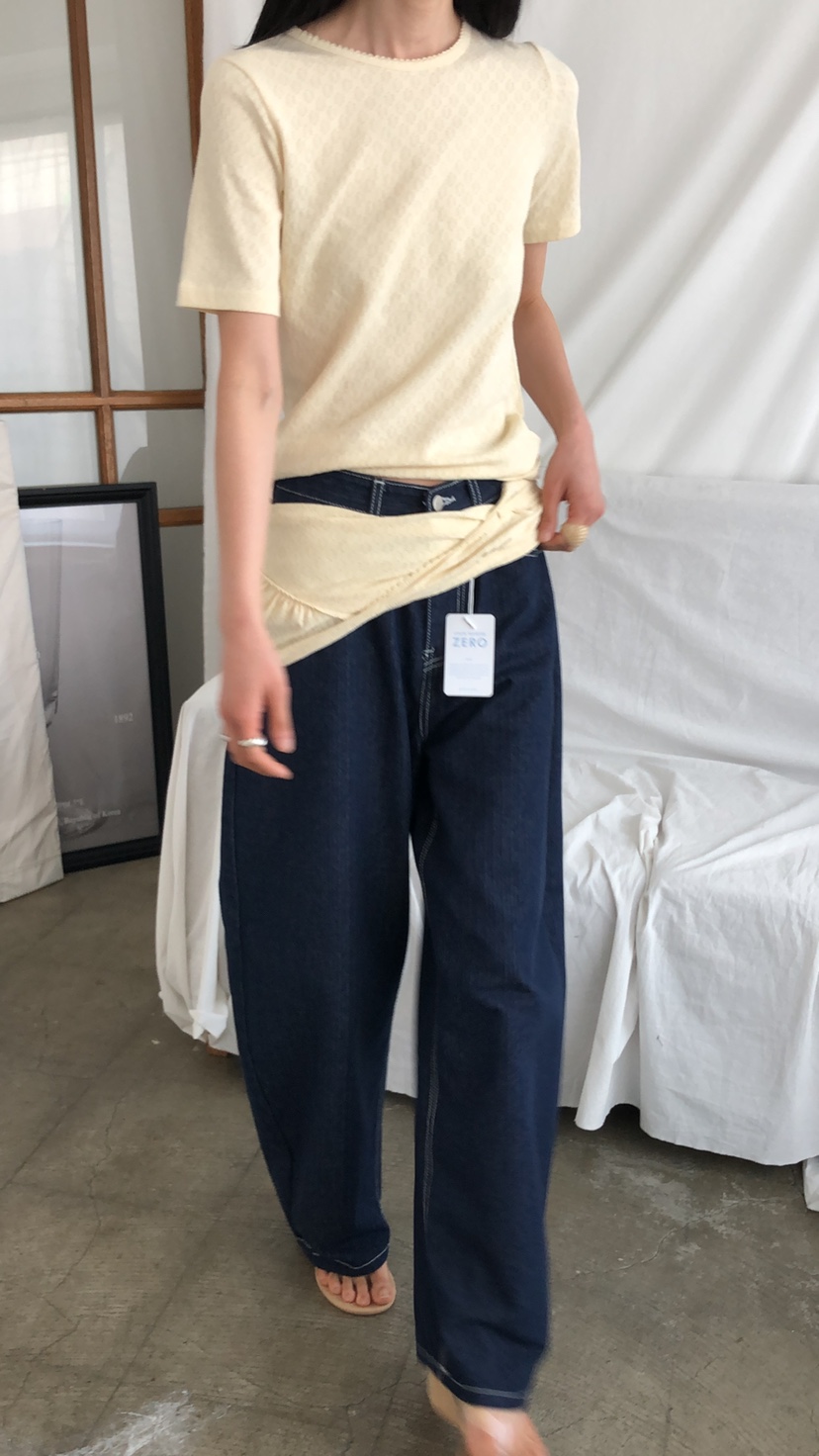 MOVENNE韓國直郵女士新品人氣26春夏26夏季職業休閑牛仔褲MOVENNE牛仔褲