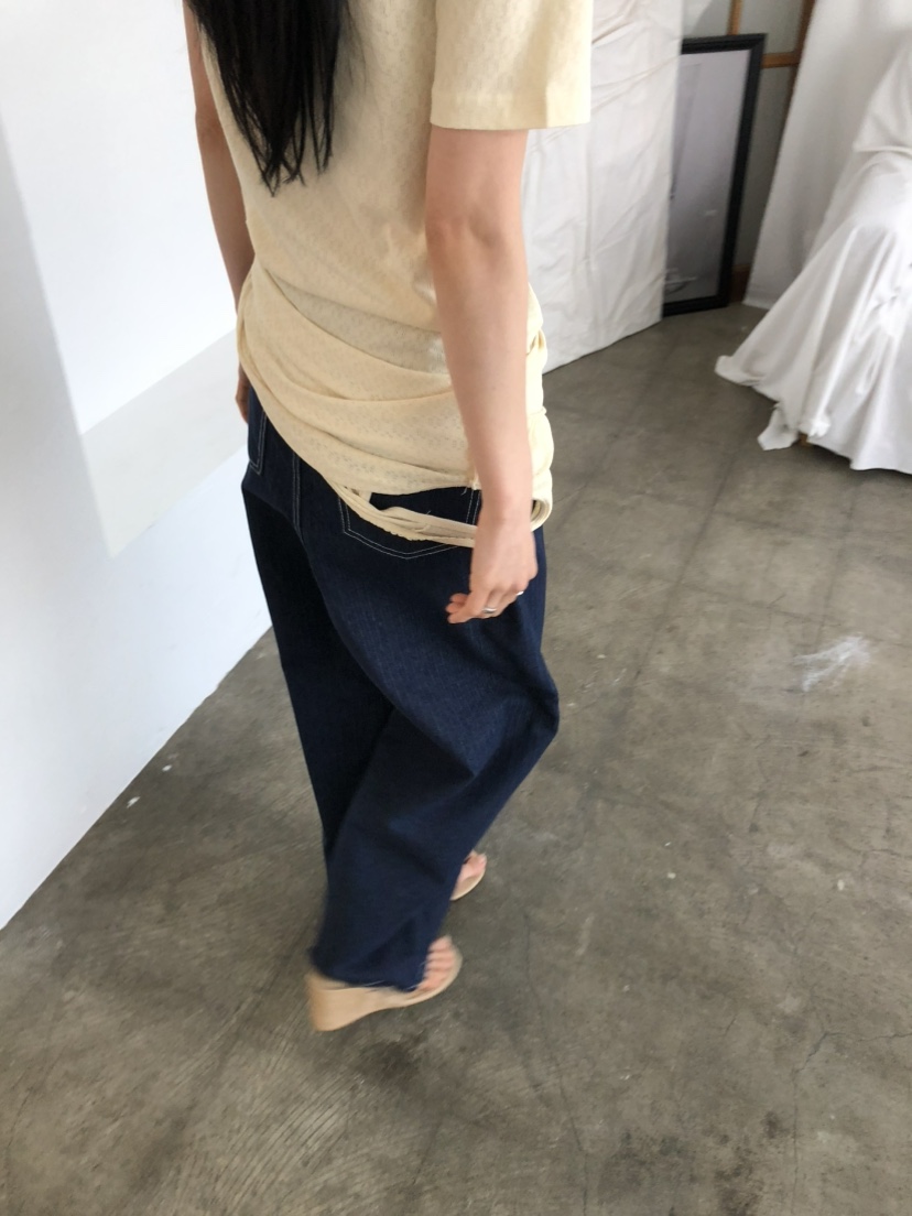 MOVENNE韓國直郵女士新品人氣26春夏26夏季職業休閑牛仔褲MOVENNE牛仔褲