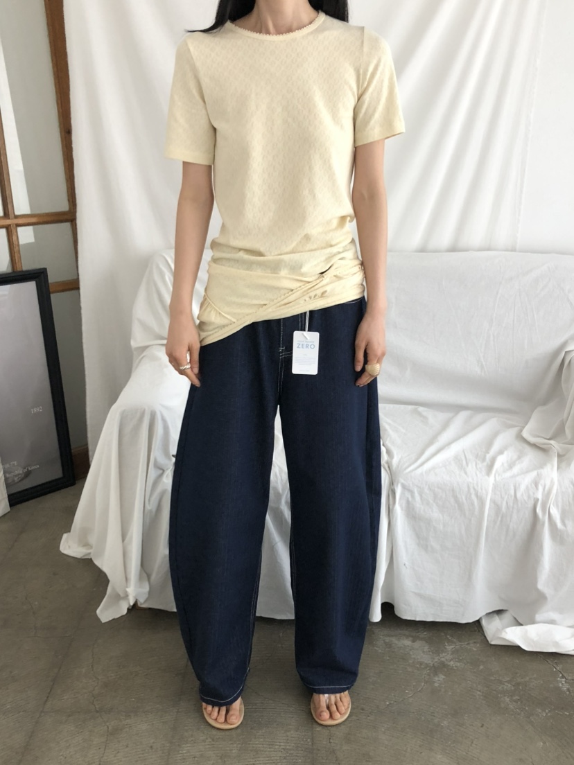 MOVENNE韓國直郵女士新品人氣26春夏26夏季職業休閑牛仔褲MOVENNE牛仔褲