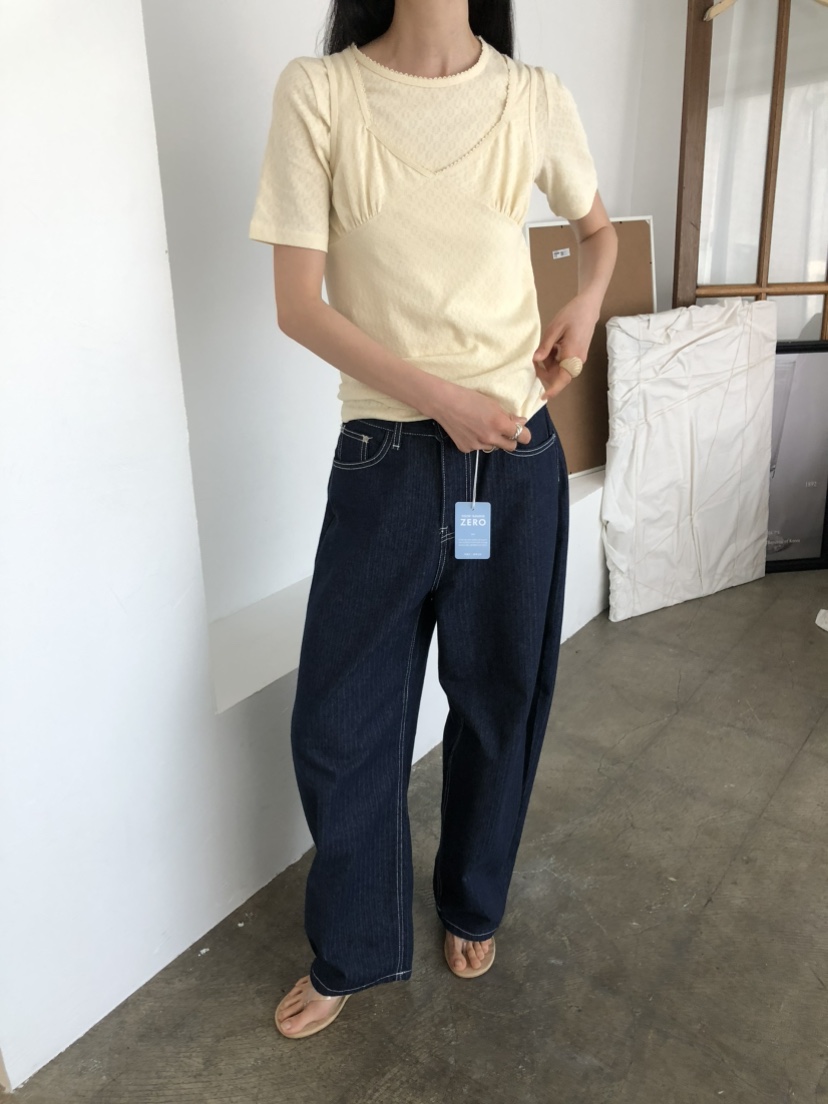 MOVENNE韓國直郵女士新品人氣26春夏26夏季職業休閑牛仔褲MOVENNE牛仔褲