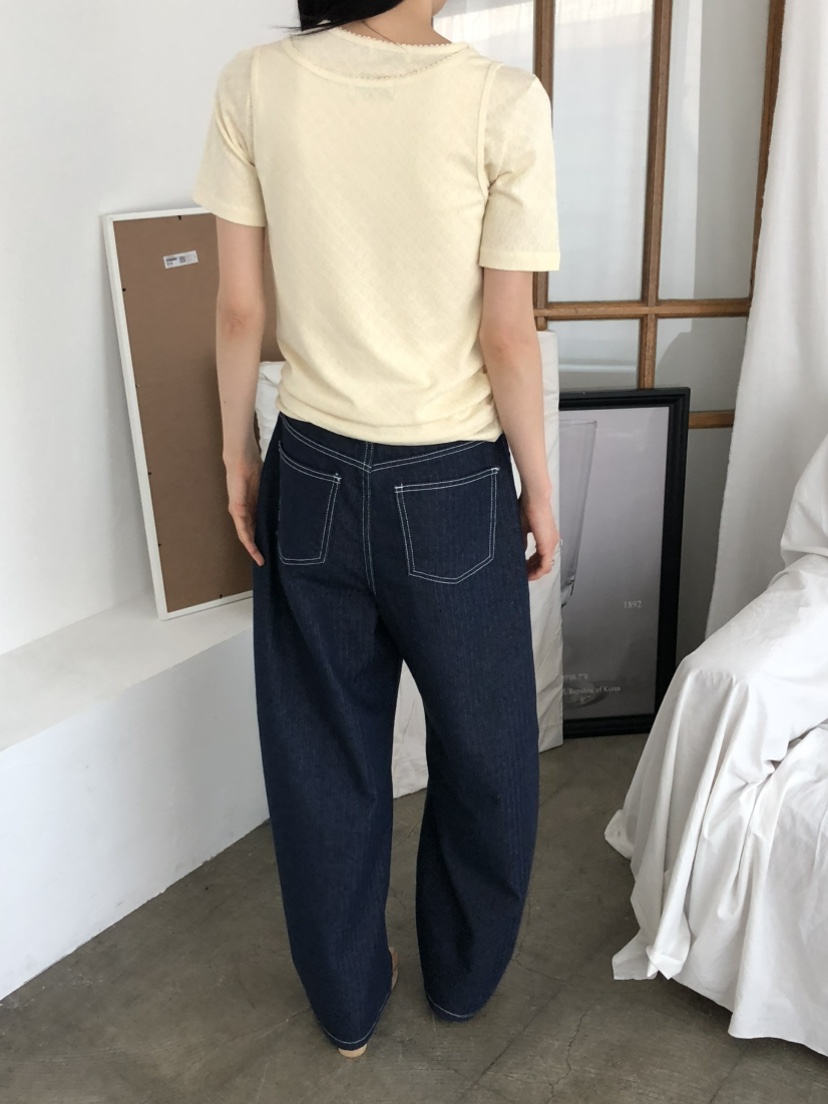 MOVENNE韓國直郵女士新品人氣26春夏26夏季職業休閑牛仔褲MOVENNE牛仔褲