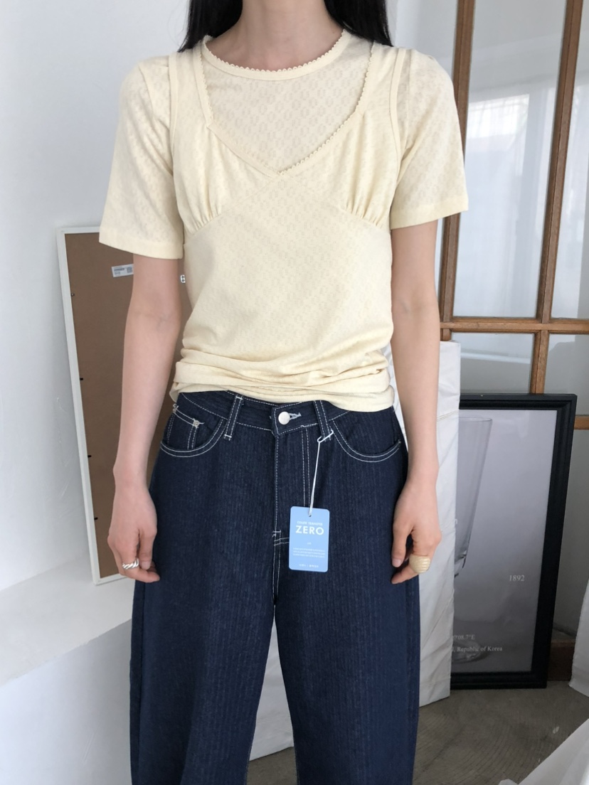 MOVENNE韓國直郵女士新品人氣26春夏26夏季職業休閑牛仔褲MOVENNE牛仔褲