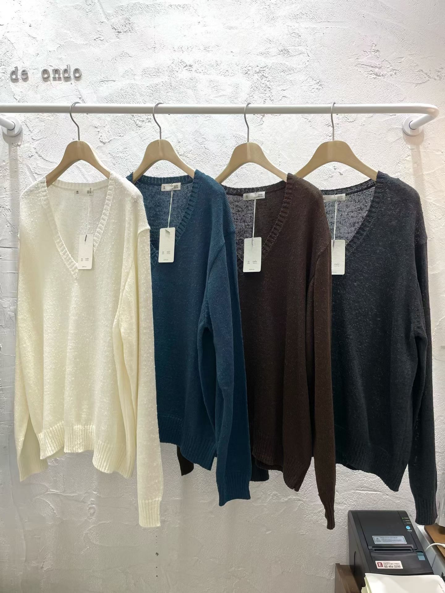DE ONDO東大門實拍女裝新品職業熱賣休閑真品推薦針織衫DE ONDO針織衫圖色4左四色