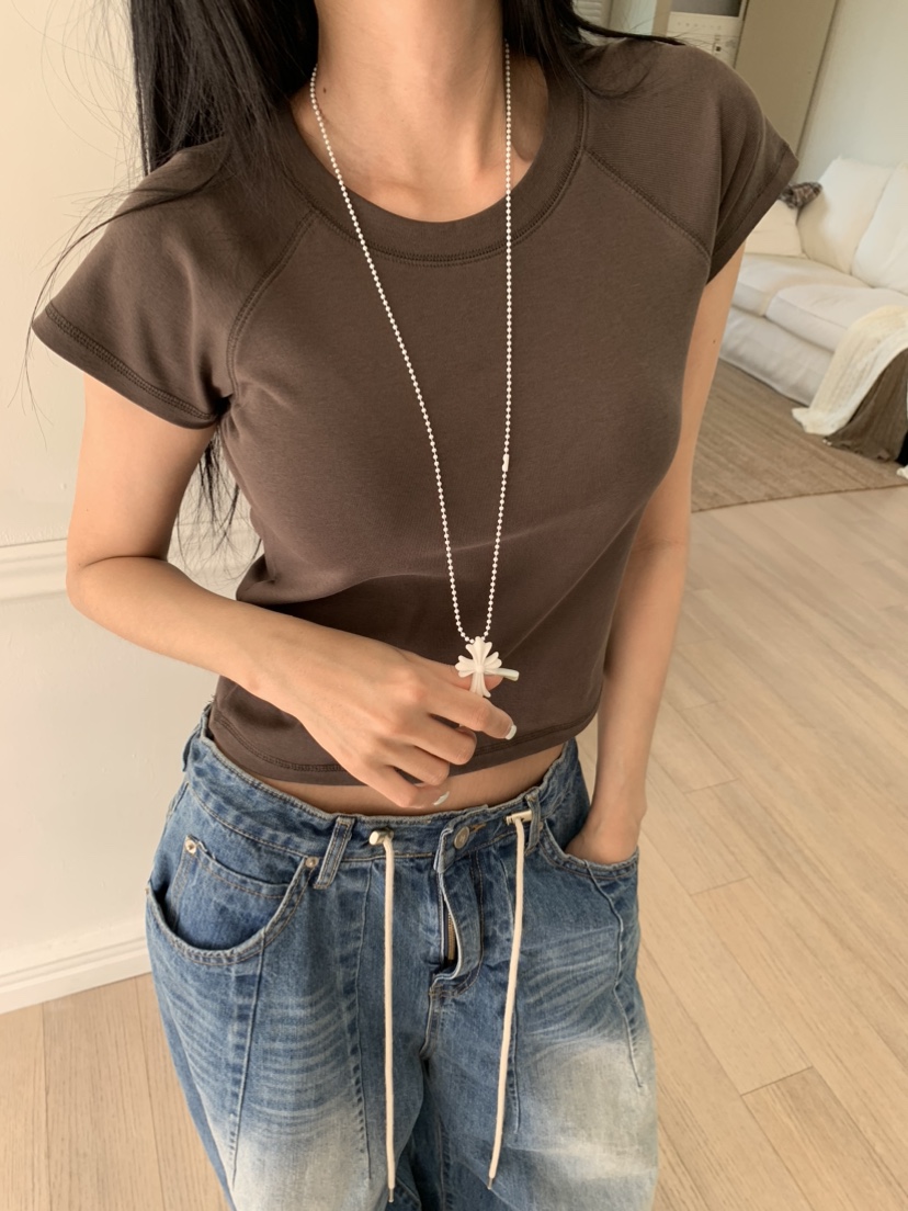 BADCALM韓國直郵女士新款26春夏推薦休閑熱賣職業人氣T恤BADCALMT恤