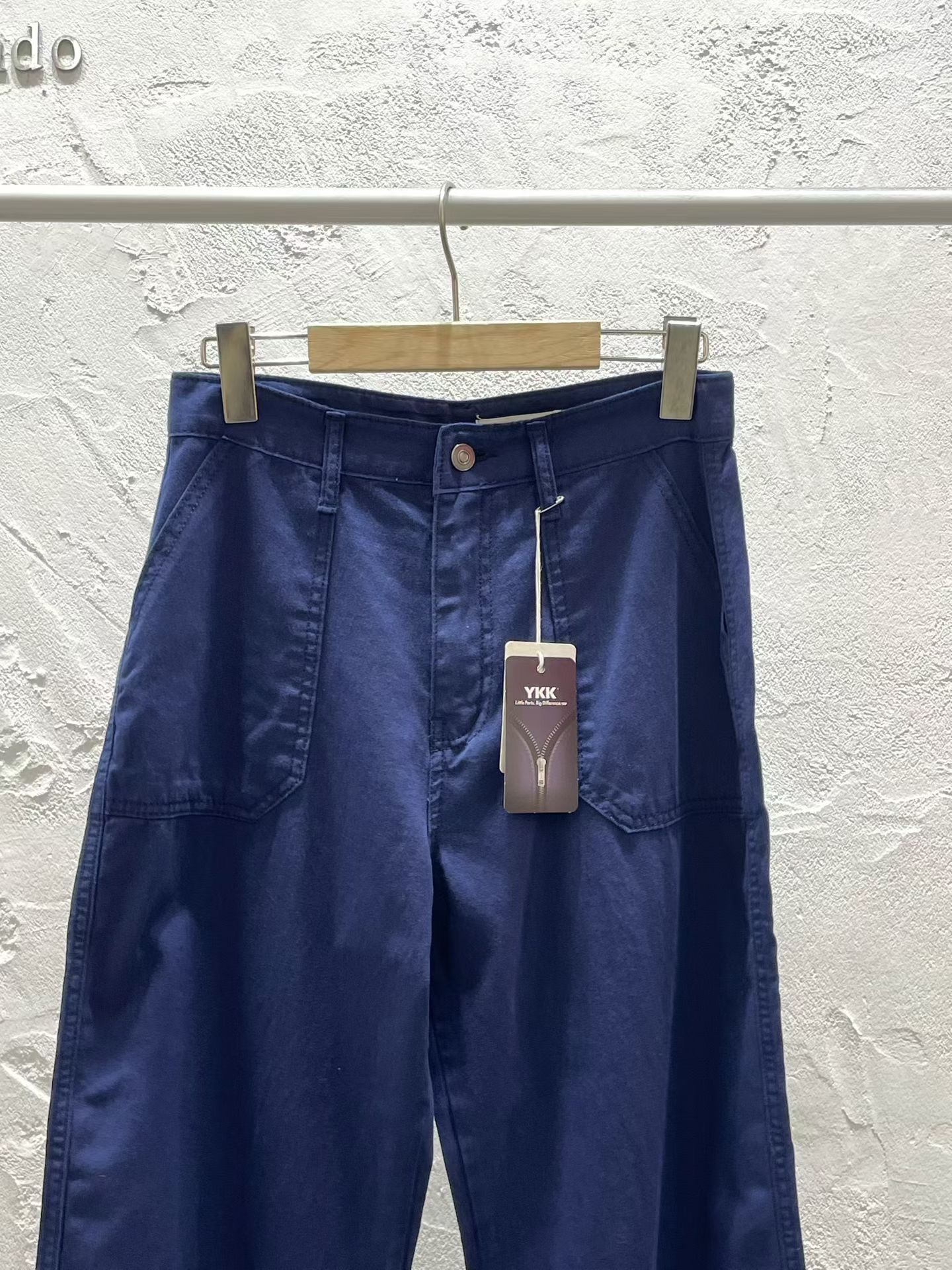 DE ONDO韓國東大門代購女裝新品時尚休閑牛仔褲口袋海軍DE ONDO牛仔褲