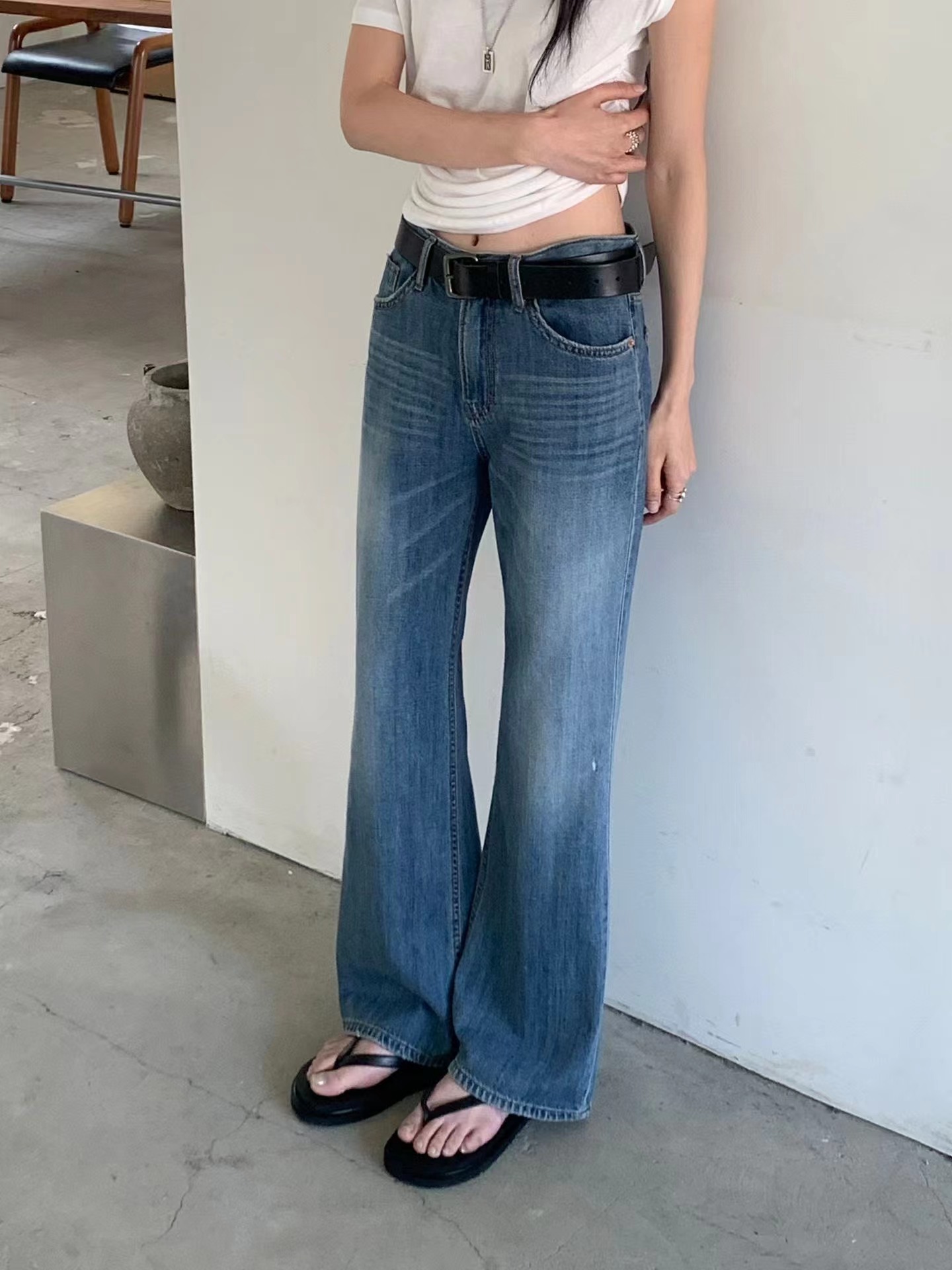 PI2韓國直郵女裝新款人氣熱賣職業26春夏推薦時尚26夏季牛仔褲Pi2牛仔褲