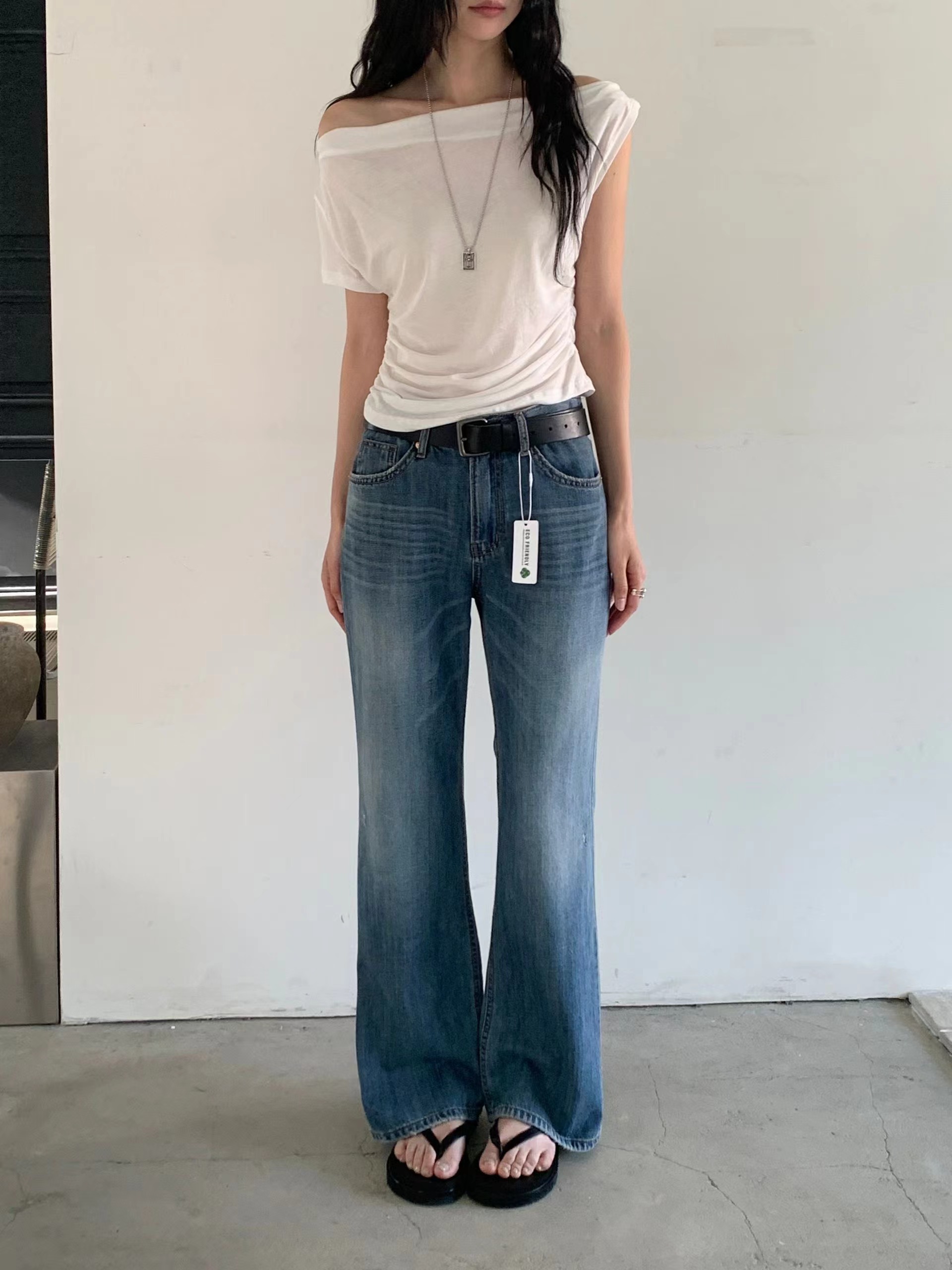 PI2韓國直郵女裝新款人氣熱賣職業26春夏推薦時尚26夏季牛仔褲Pi2牛仔褲