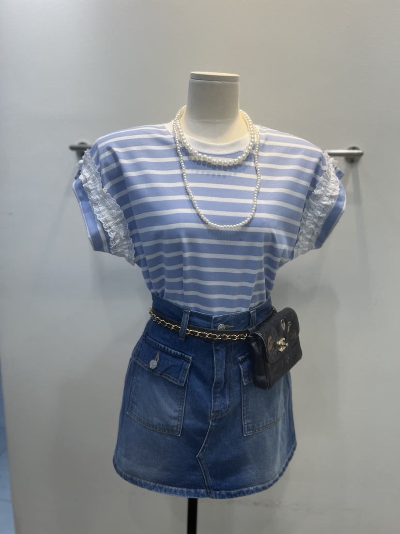 BLUE BANANA韓國代購女裝新品熱賣推薦休閑26夏季職業T恤BLUE BANANAT恤圖色2