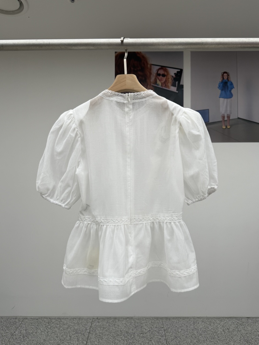 MADE-P韓國代購女士新品26春夏人氣推薦職業休閑襯衫蕾絲衫MADE-P襯衫/蕾絲衫