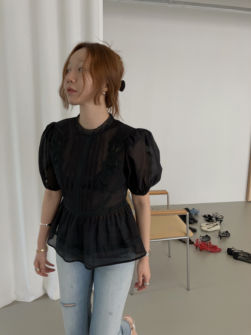 MADE-P韓國代購女士新品26春夏人氣推薦職業休閑襯衫蕾絲衫MADE-P襯衫/蕾絲衫