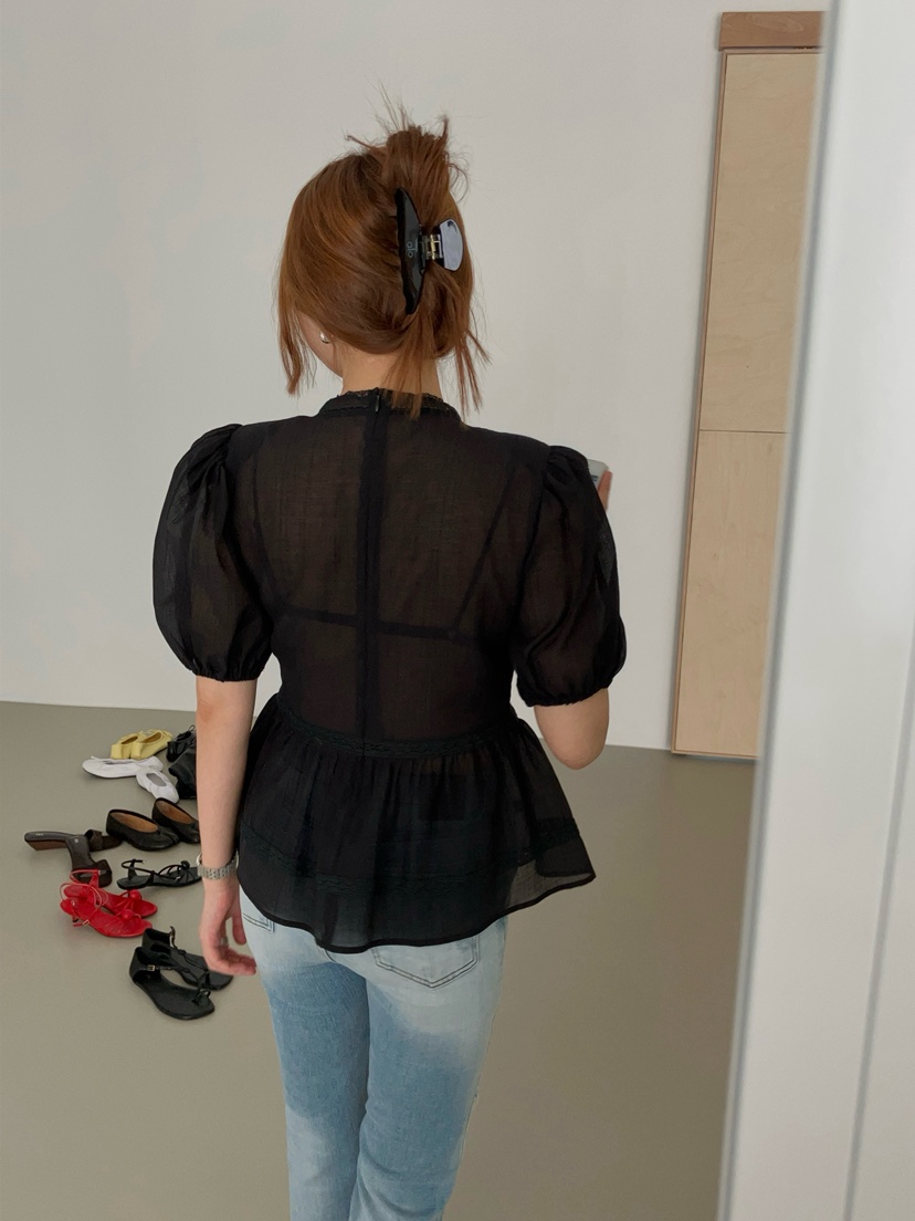 MADE-P韓國代購女士新品26春夏人氣推薦職業休閑襯衫蕾絲衫MADE-P襯衫/蕾絲衫