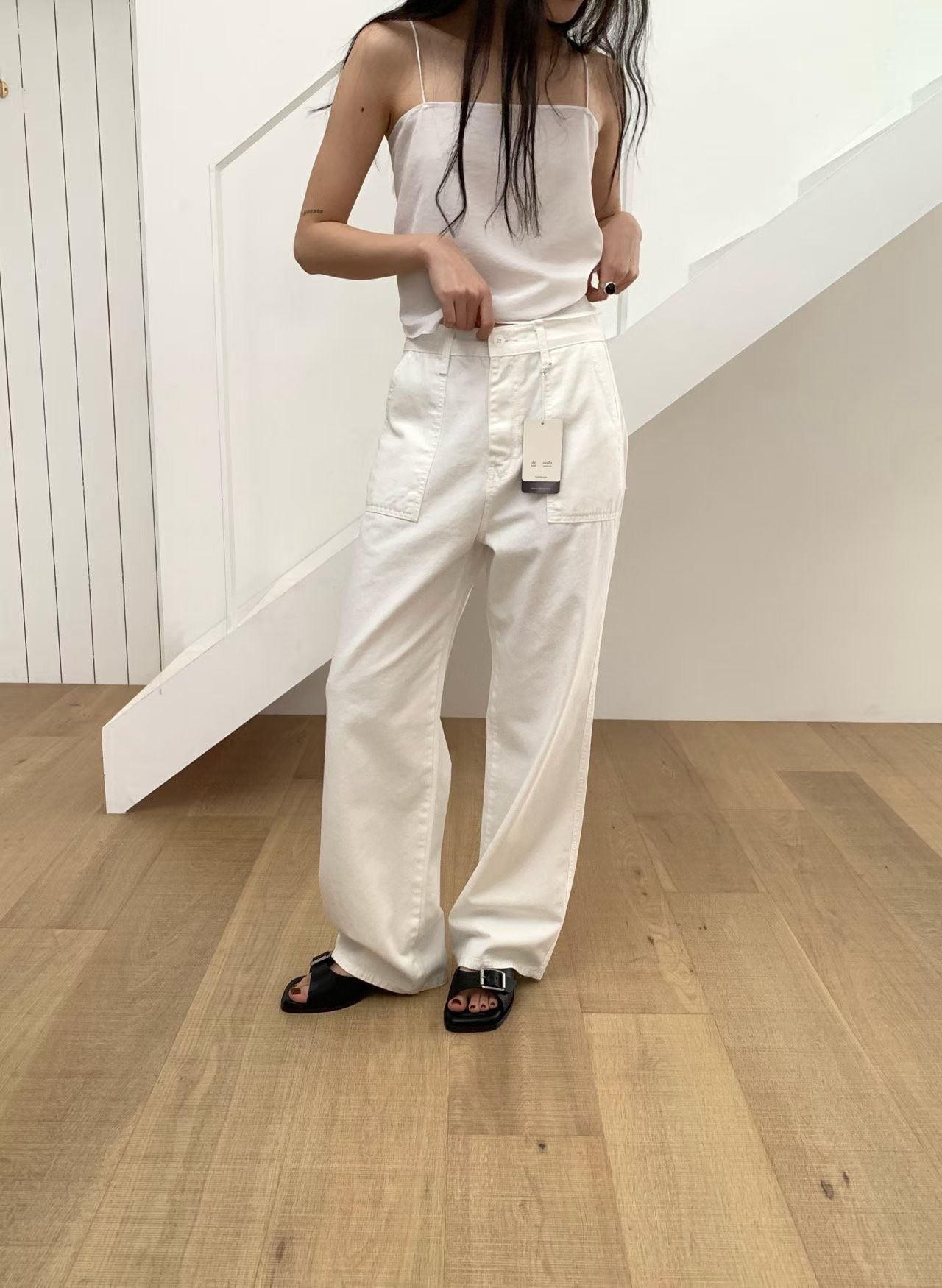 DE ONDO韓國代購女裝新品26春夏時尚職業推薦牛仔褲口袋DE ONDO牛仔褲