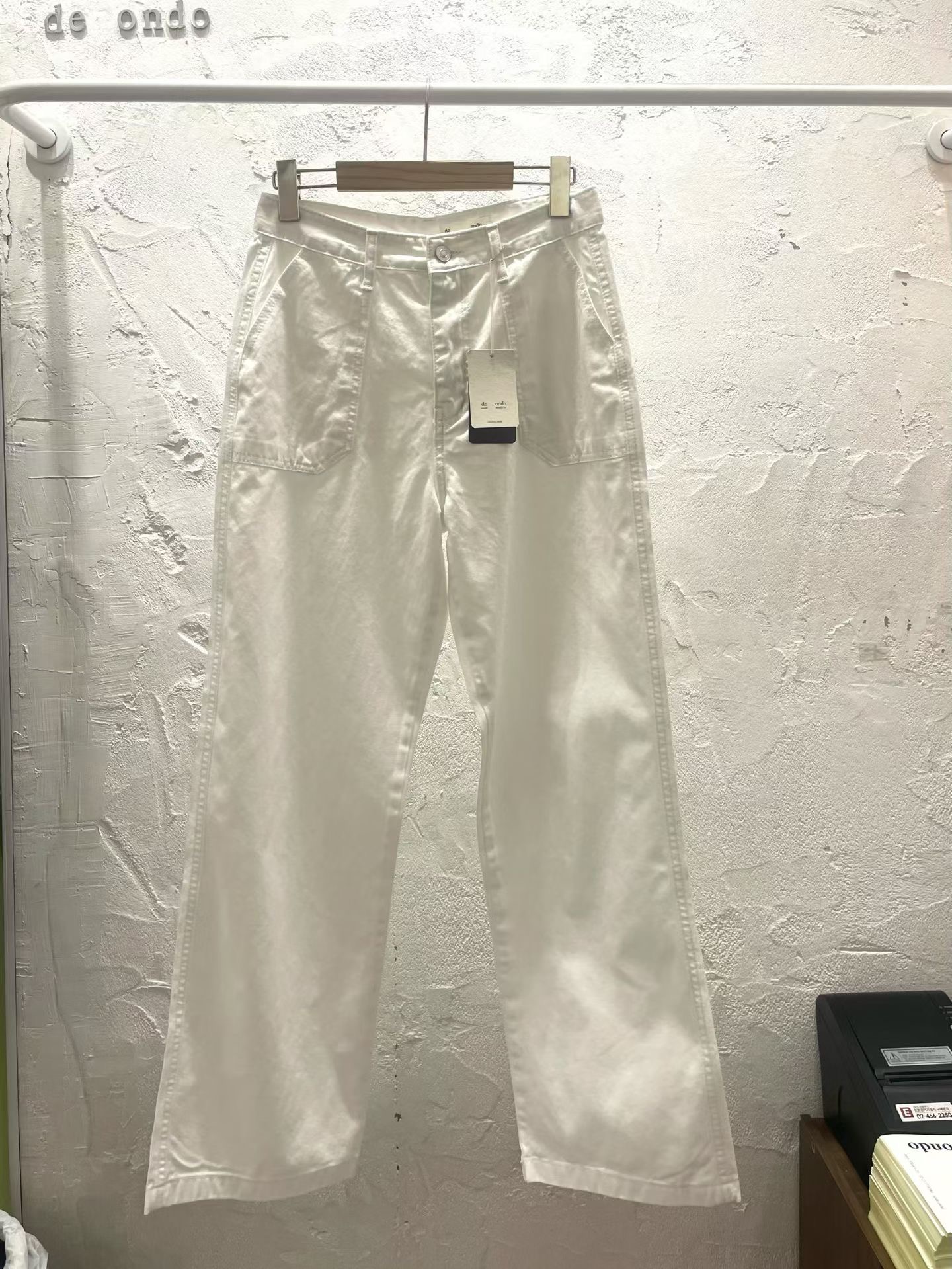 DE ONDO韓國代購女裝新品26春夏時尚職業推薦牛仔褲口袋DE ONDO牛仔褲圖色1