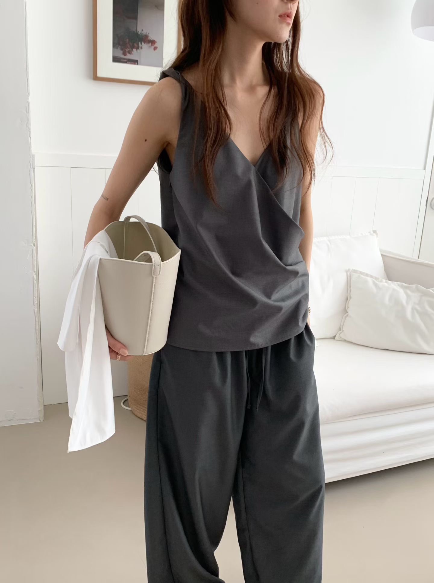 DE ONDO東大門實拍韓國女裝新款26夏季休閑26春夏吊帶背心DE ONDO吊帶/背心圖色1