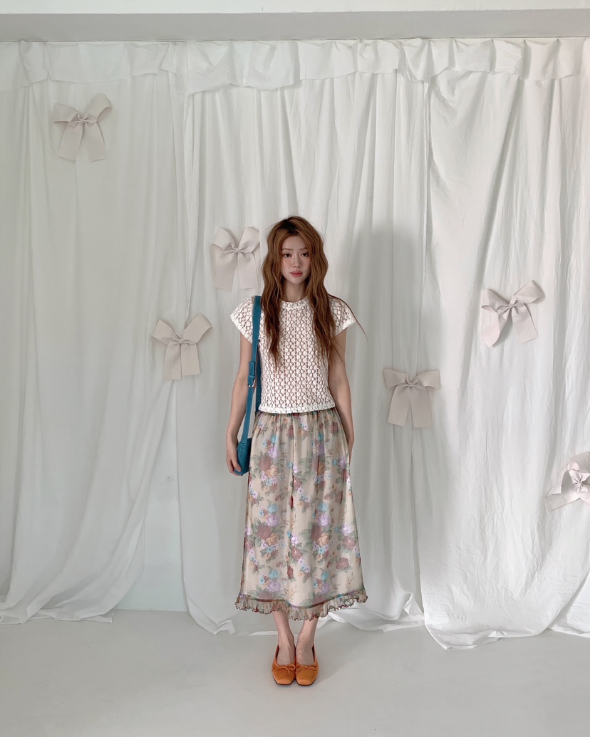 MAISONDEGLORY韓國直郵女裝新款時尚26春夏真品人氣長裙復古MAISON DE GLORY長裙