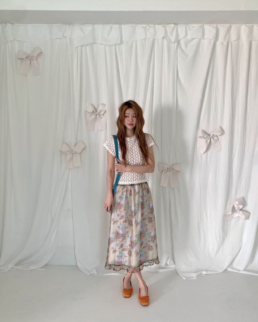 MAISONDEGLORY韓國直郵女裝新款時尚26春夏真品人氣長裙復古MAISON DE GLORY長裙