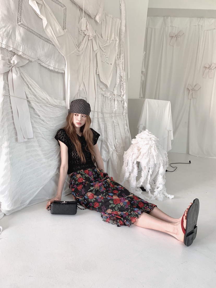 MAISONDEGLORY韓國直郵女裝新款時尚26春夏真品人氣長裙復古MAISON DE GLORY長裙