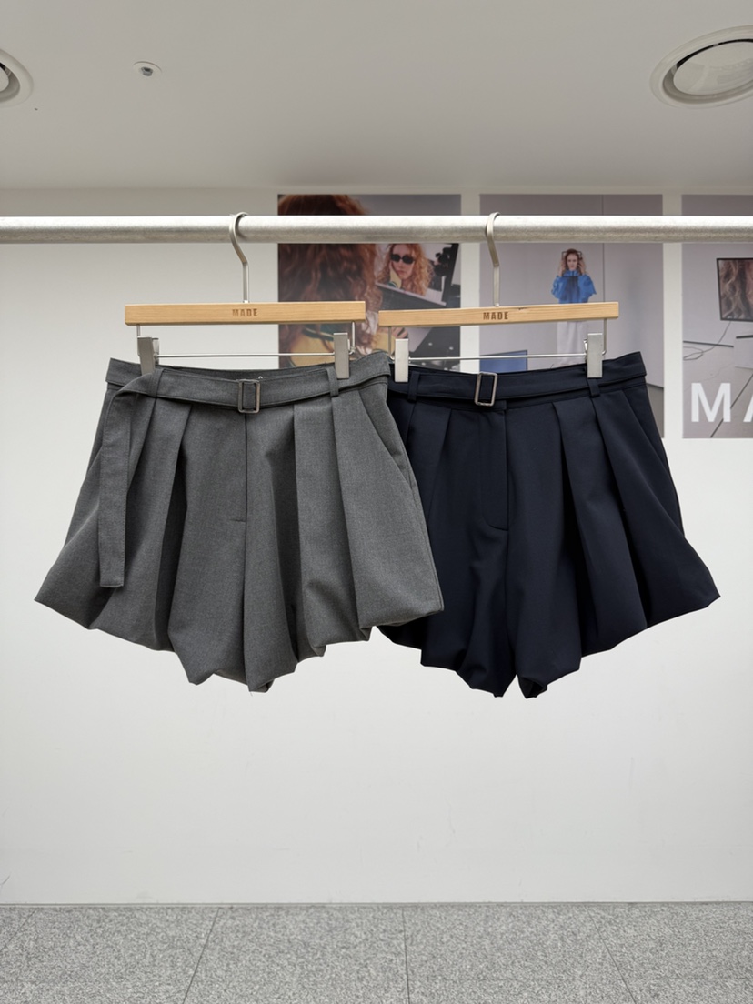 MADE-P韓國直郵女士新品休閑職業推薦時尚26春夏裙褲含腰帶MADE-P裙褲