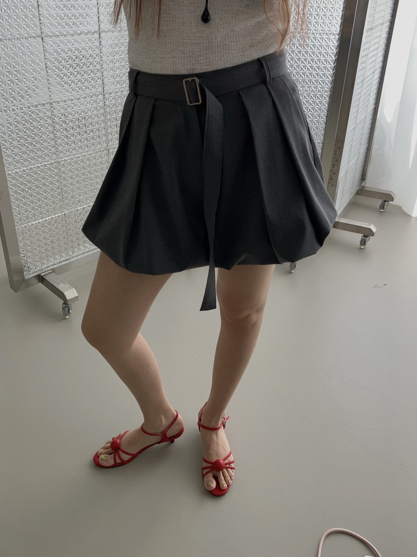 MADE-P韓國直郵女士新品休閑職業推薦時尚26春夏裙褲含腰帶MADE-P裙褲