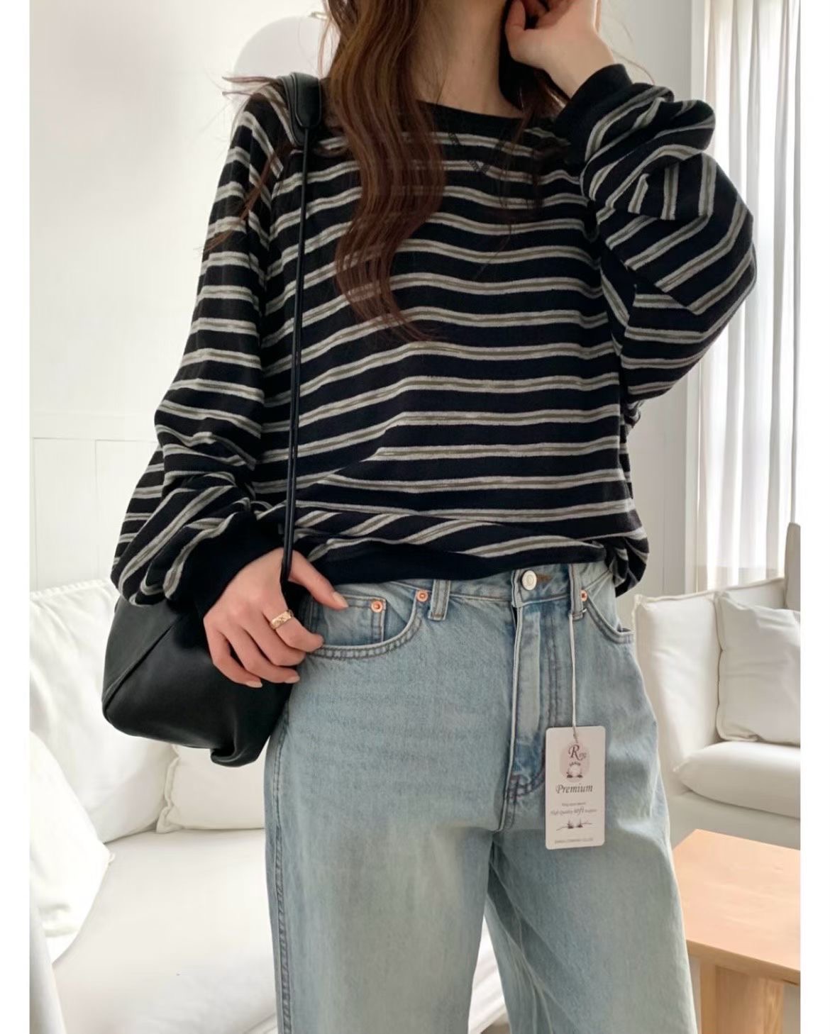 DE ONDO東大門直郵女士新款真品熱賣推薦時尚26春夏長袖T恤DE ONDO長袖T恤圖色2